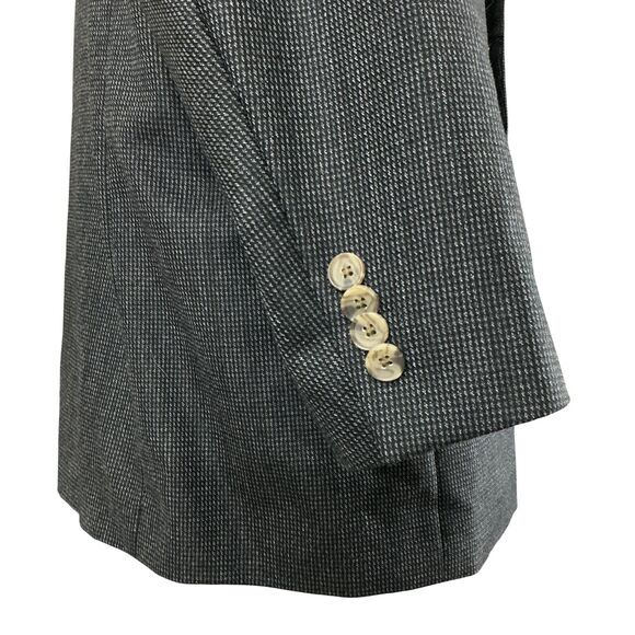 Indochino Jacket Blazer Sport Coat 52R  Speckled Black Wool Silk Old Money Luxe - Picture 6 of 16